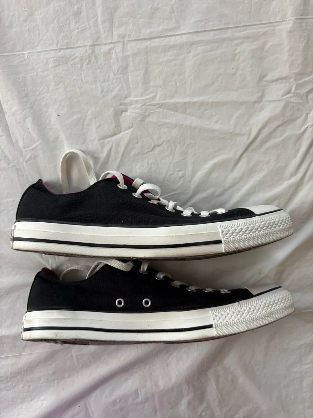 NWOT Converse Black Low Top Double Tongue Sneakers SZ 11 Men 9 Wmn - Picture 4 of 15